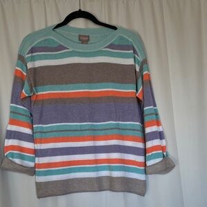 Chico's Teal and Lavender Knit Top